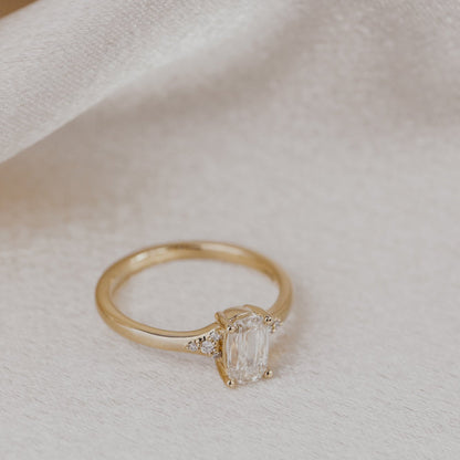 The Angie Elongated Cushion Champagne Diamond Ring
