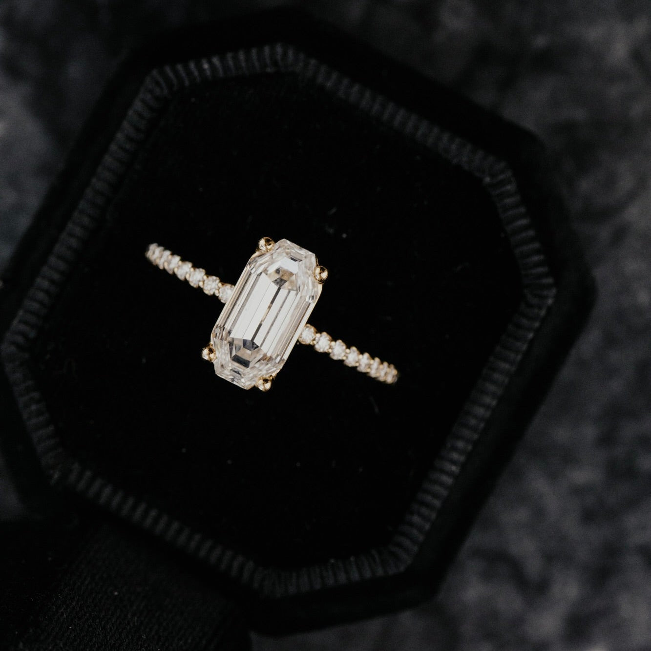 The Jenna Octagon Step Cut Lab Grown Diamond Ring