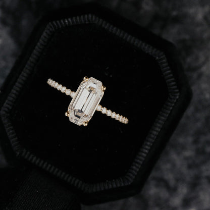 The Jenna Octagon Step Cut Lab Grown Diamond Ring