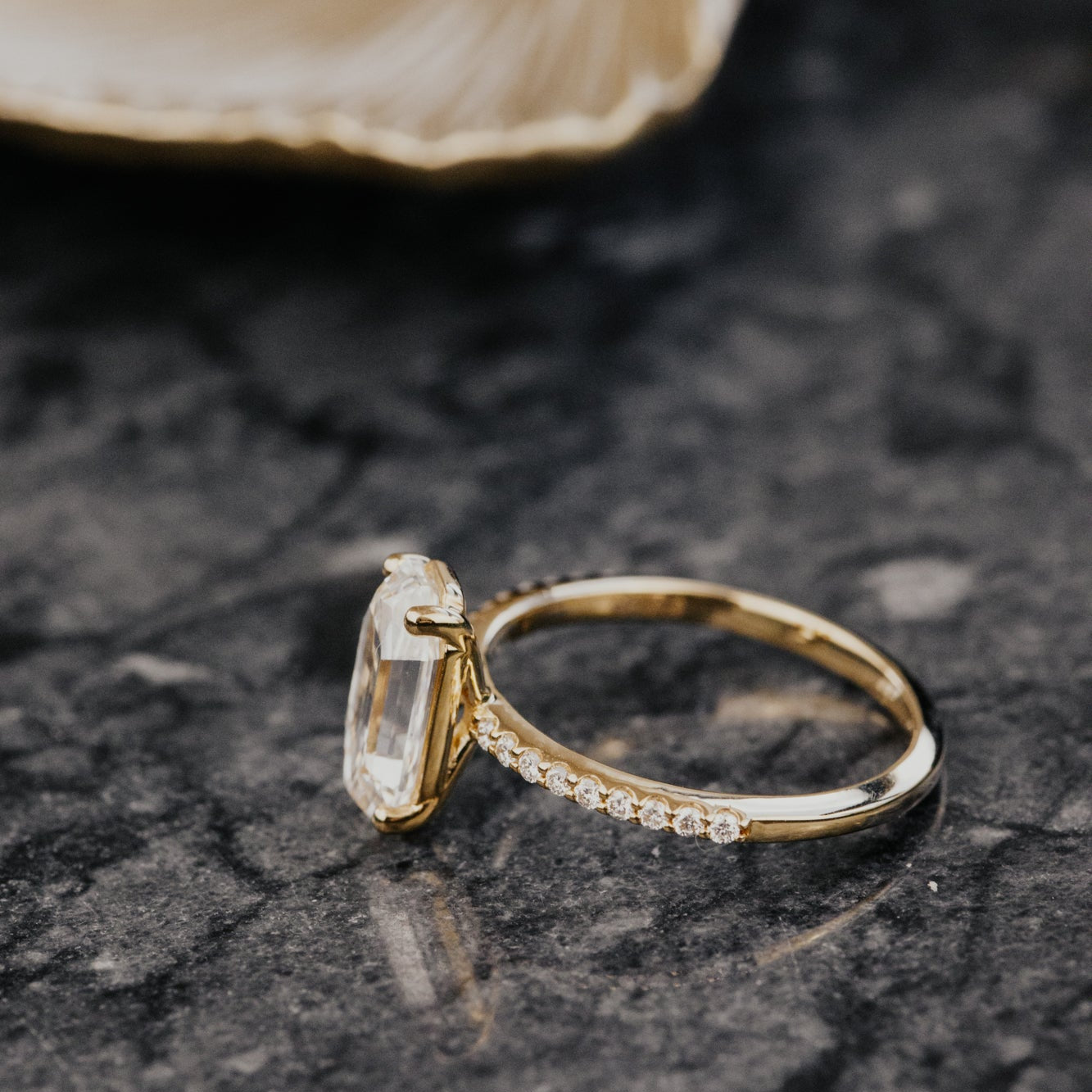 The Jenna Octagon Step Cut Lab Grown Diamond Ring