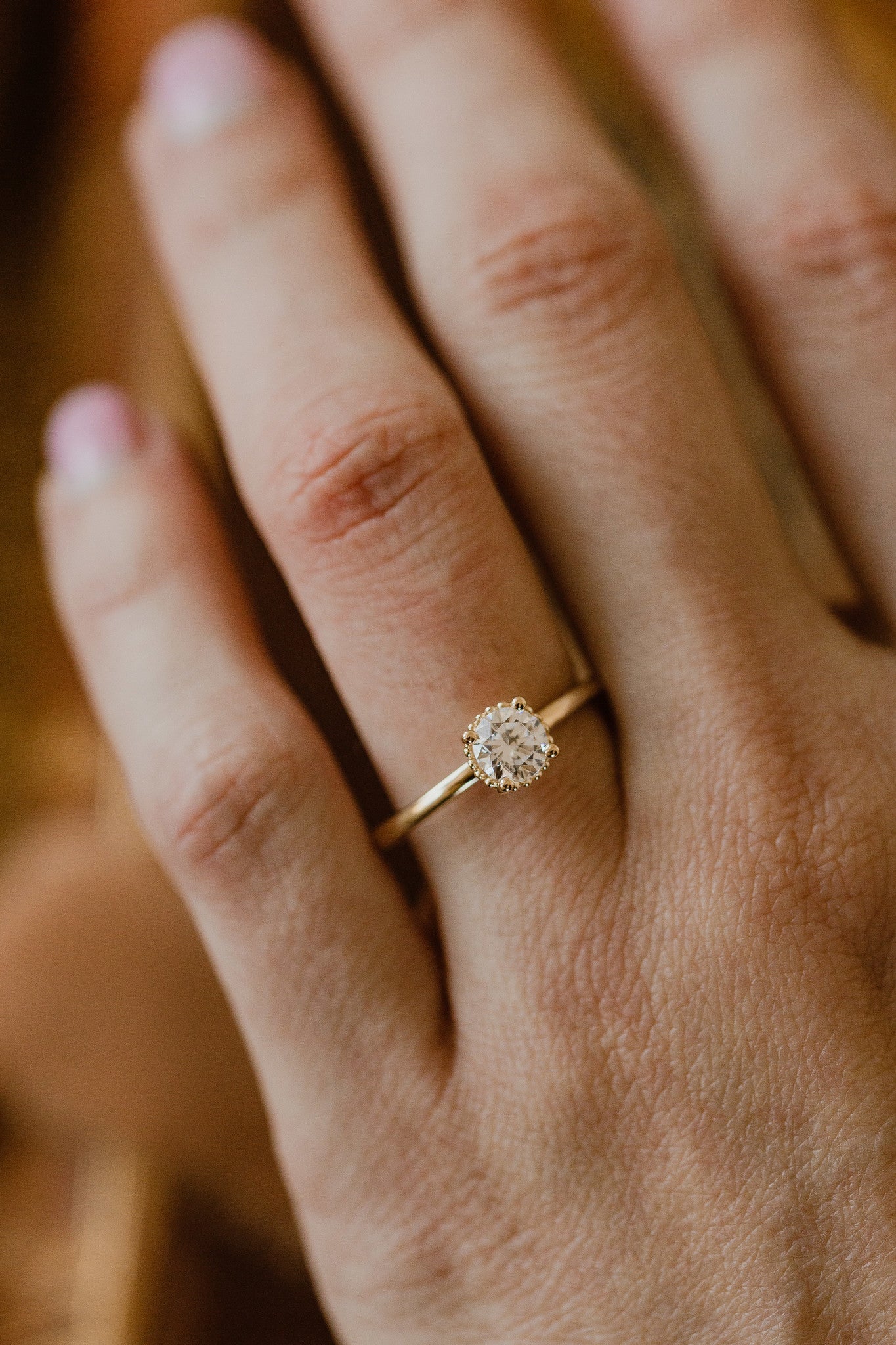 The Mini Charlotte Round Solitaire