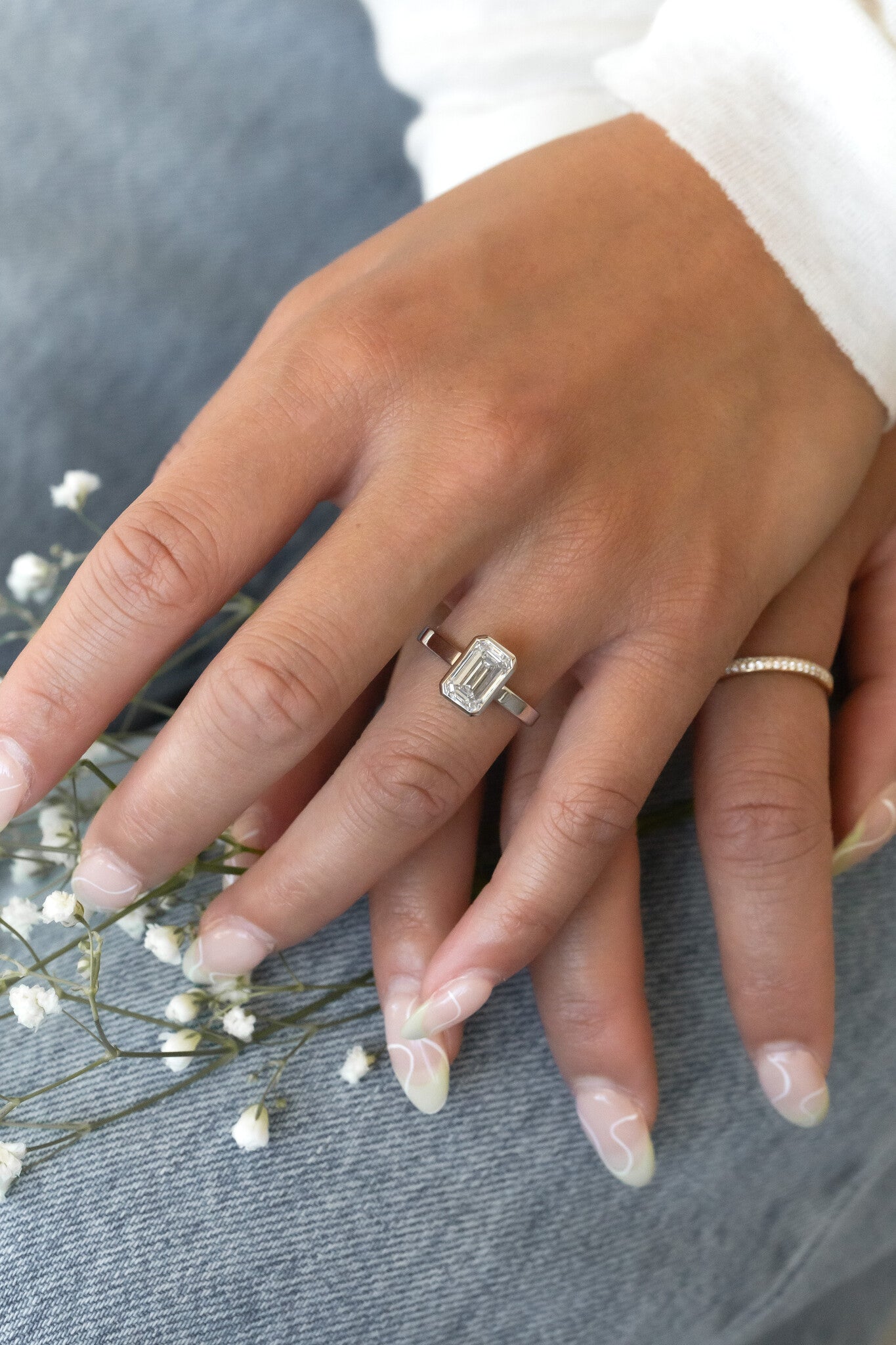 The Elena Emerald Cut Solitaire