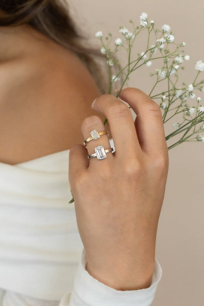 The Elena Emerald Cut Solitaire