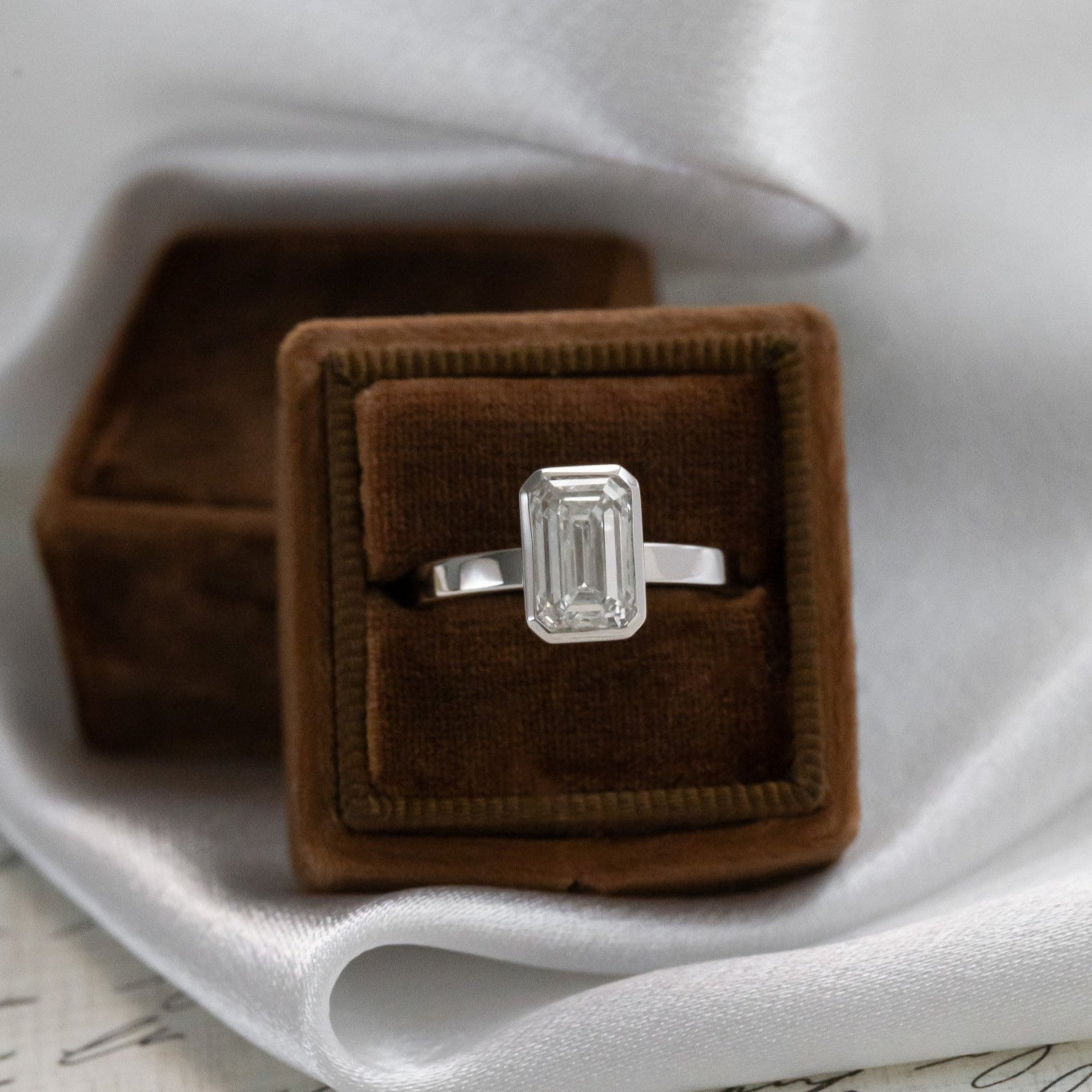 The Elena Emerald Cut Solitaire