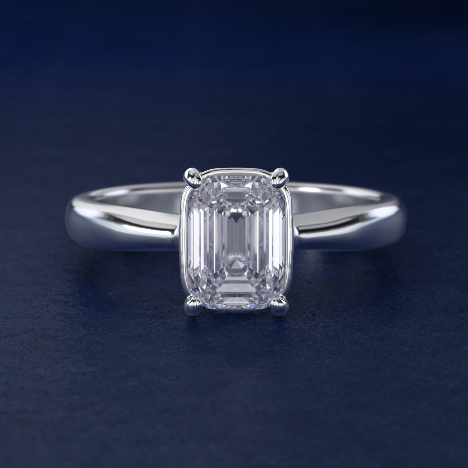 Solitaire Engagement Ring With Wire Basket In 14K White Gold By James Allen - Emerald Center