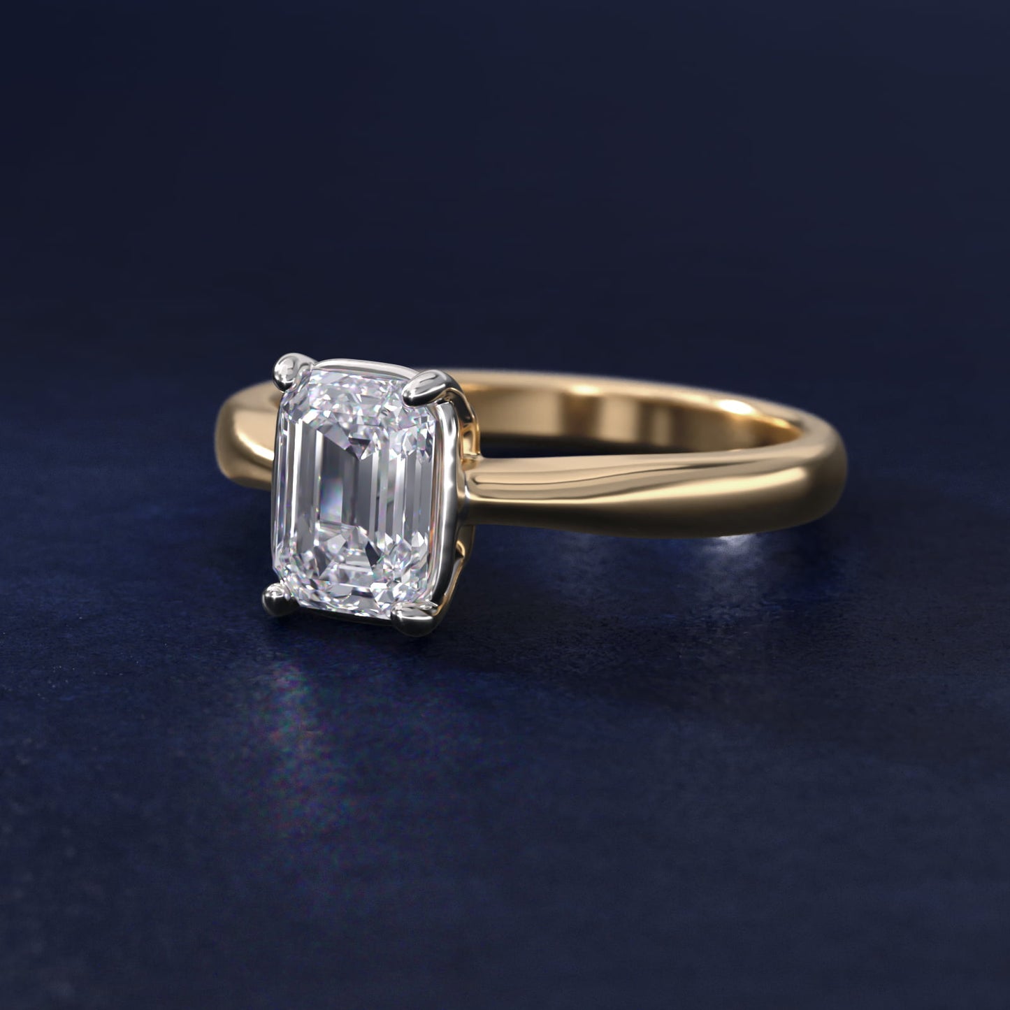 Solitaire Engagement Ring With Wire Basket In 14K Yellow Gold By James Allen - Emerald Center