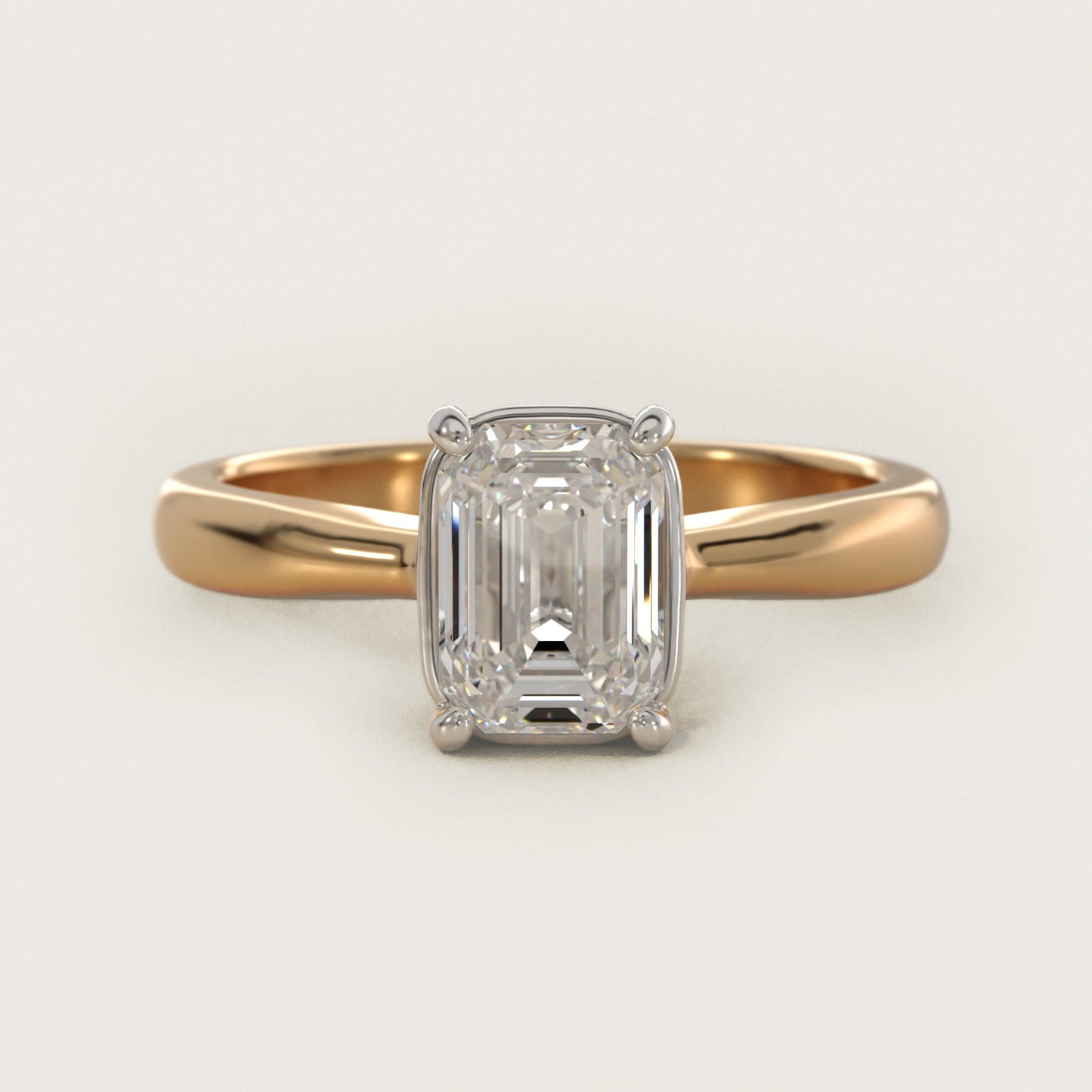 Solitaire Engagement Ring With Wire Basket In 14K Yellow Gold By James Allen - Emerald Center