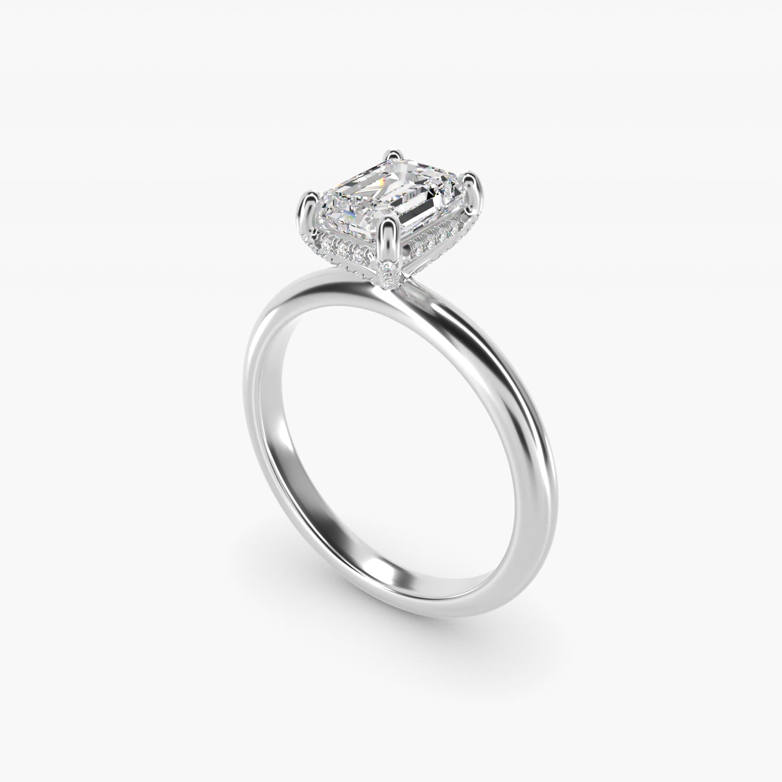 Solitaire Engagement Ring With PavŽ Basket In Platinum By James Allen - Emerald Center