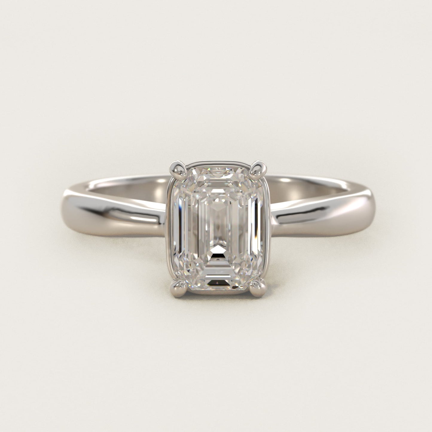 Solitaire Engagement Ring With Wire Basket In Platinum By James Allen - Emerald Center