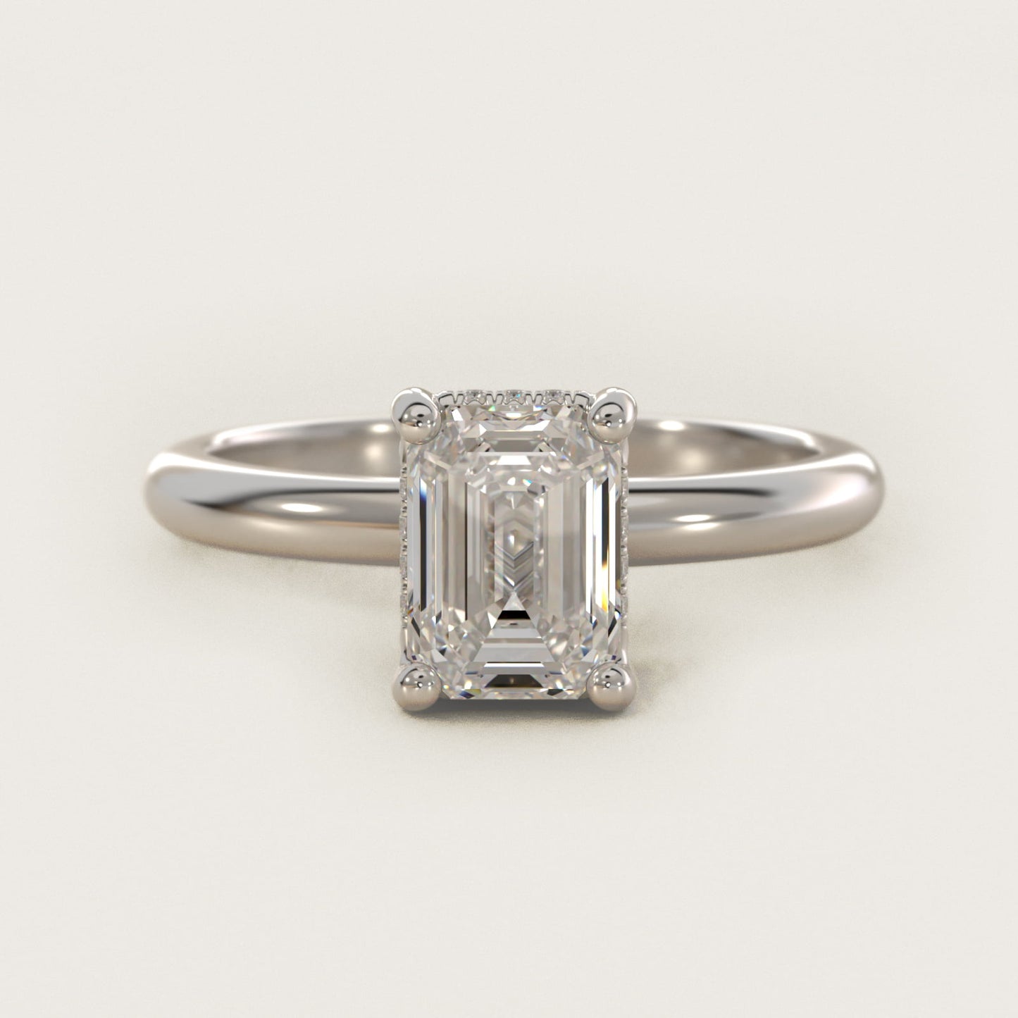 Solitaire Engagement Ring With PavŽ Basket In Platinum By James Allen - Emerald Center