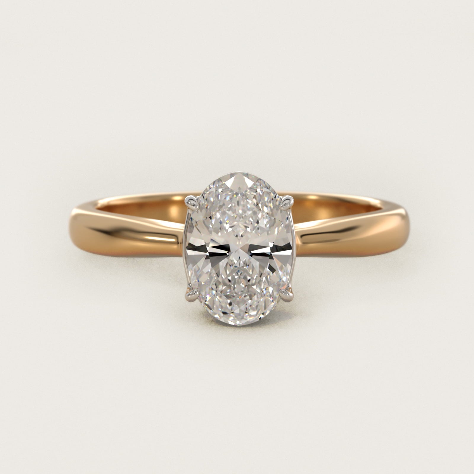 Solitaire Engagement Ring With Wire Basket In 18k Yellow Gold By James Allen - Oval Center