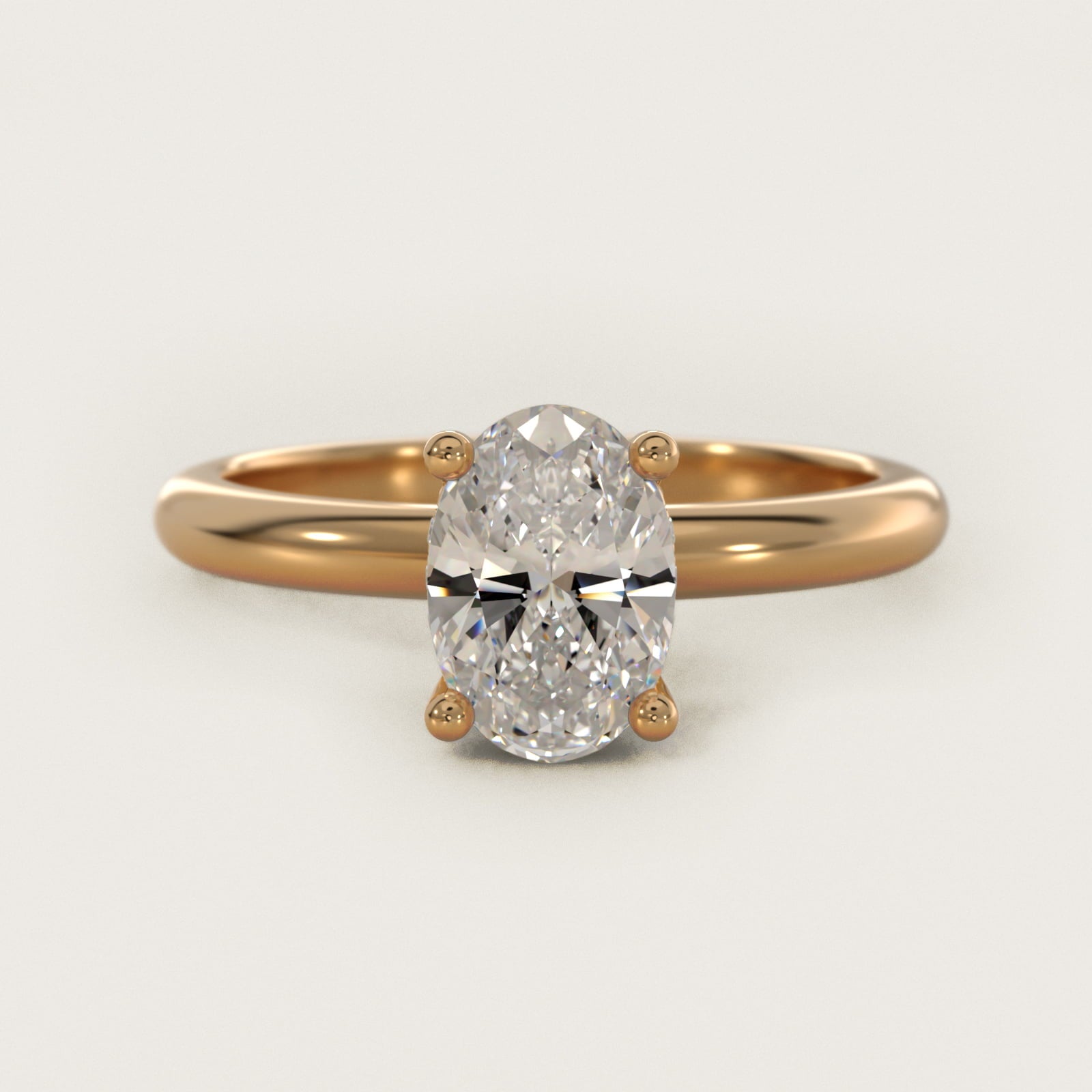 Solitaire Engagement Ring With PavŽ Basket In 18k Yellow Gold By James Allen - Oval Center