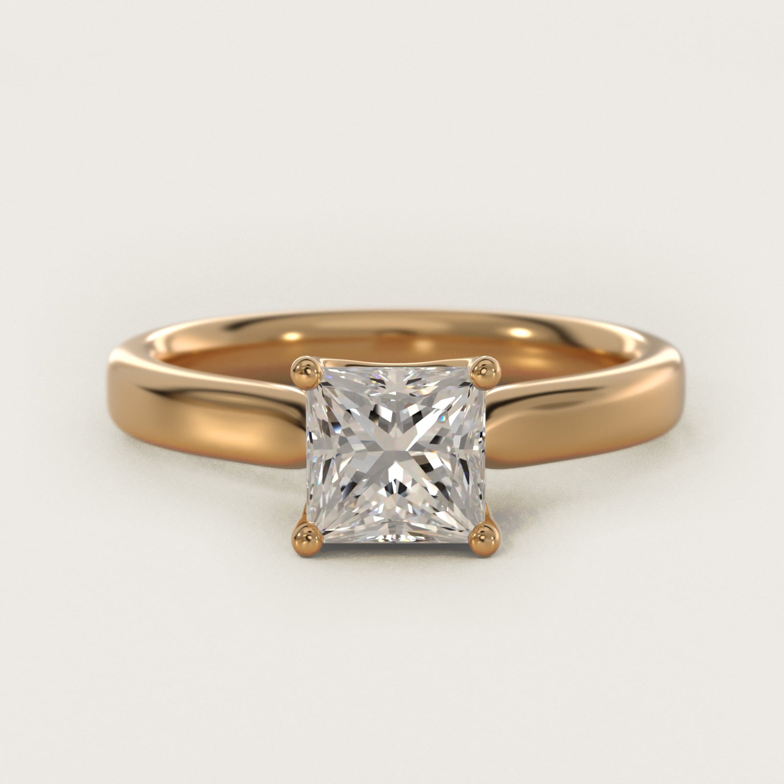 Solitaire Engagement Ring With Intricate Basket In 18k Yellow Gold By James Allen - Princess Center