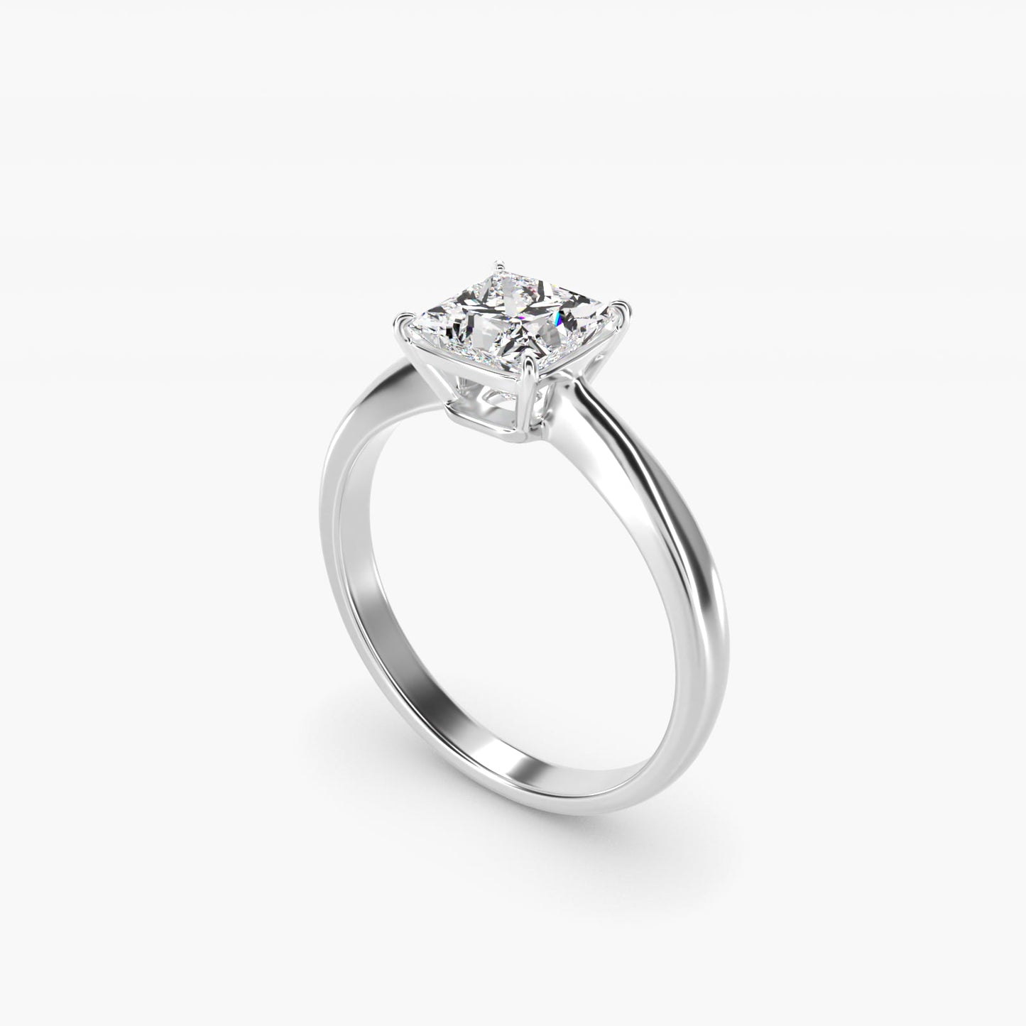 Solitaire Engagement Ring With Wire Basket In Platinum By James Allen - Princess Center