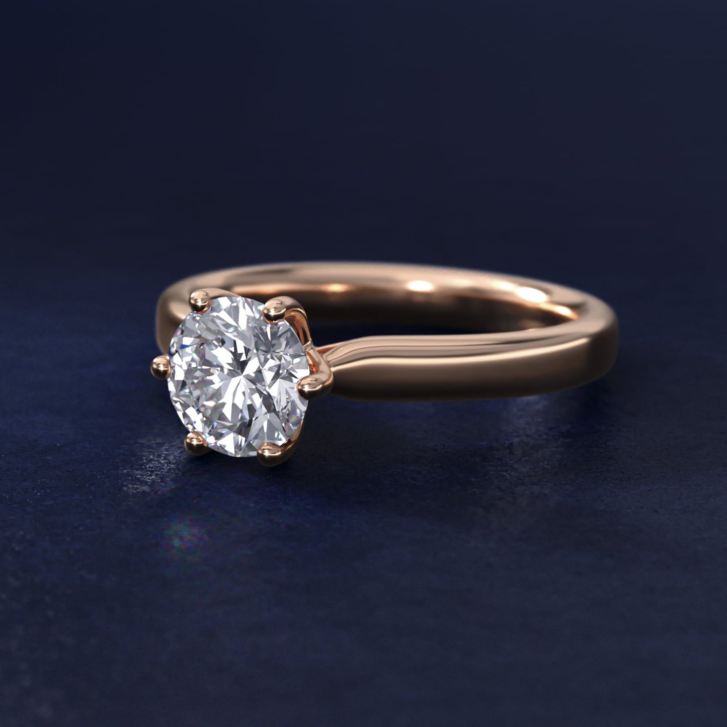 Solitaire Engagement Ring With Intricate Basket In 14K Rose Gold By James Allen - Round Center