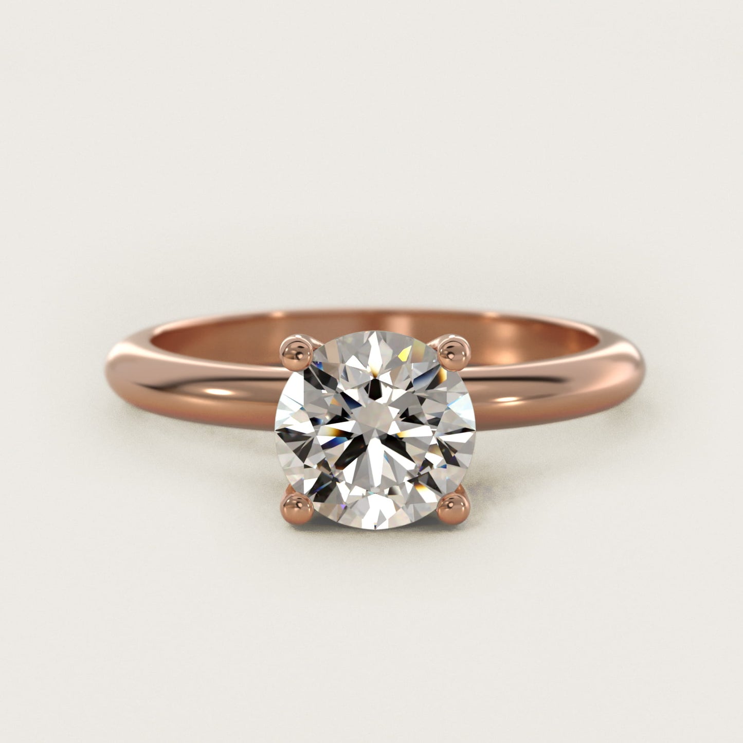 Solitaire Engagement Ring With PavŽ Basket In 18k Rose Gold By James Allen - Round Center