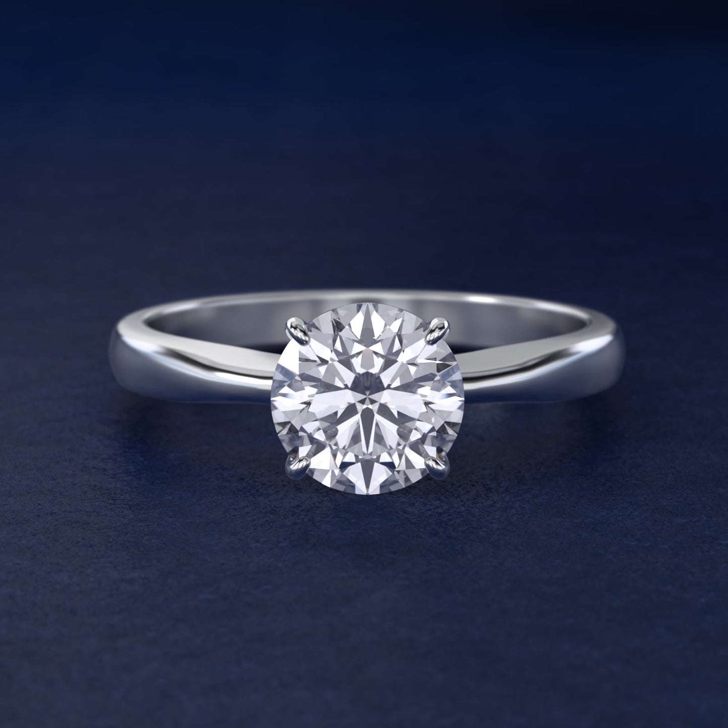 Solitaire Engagement Ring With Wire Basket In 18k White Gold By James Allen - Round Center