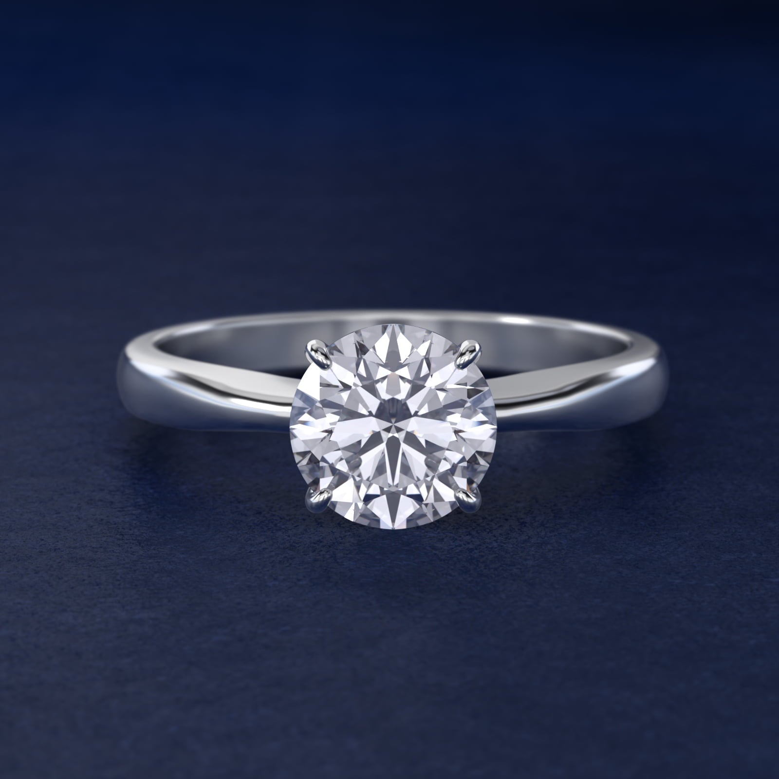 Solitaire Engagement Ring With Wire Basket In 18k White Gold By James Allen - Round Center
