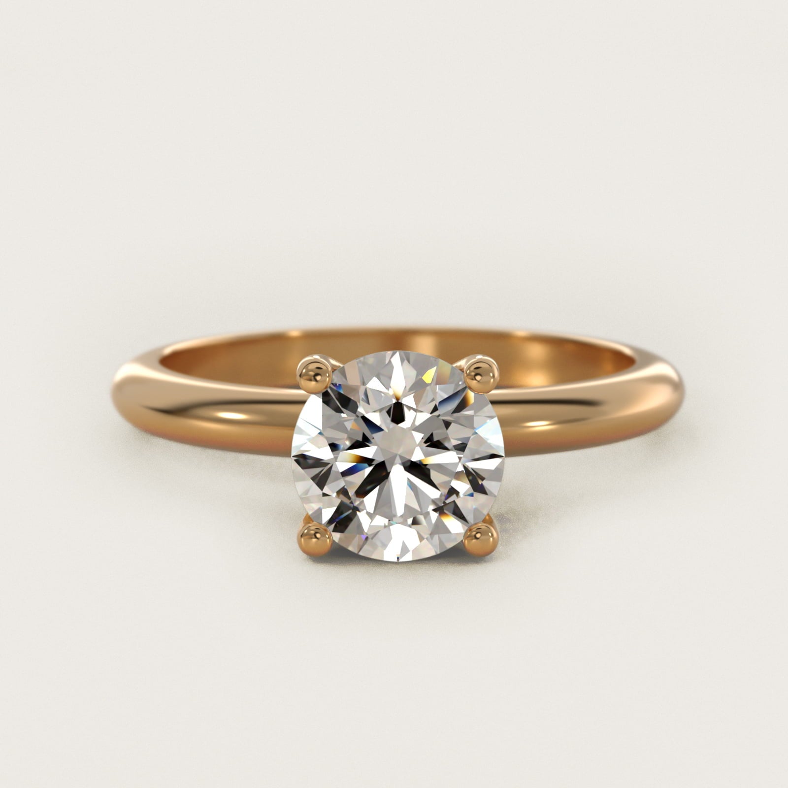 Solitaire Engagement Ring With PavŽ Basket In 14K Yellow Gold By James Allen - Round Center