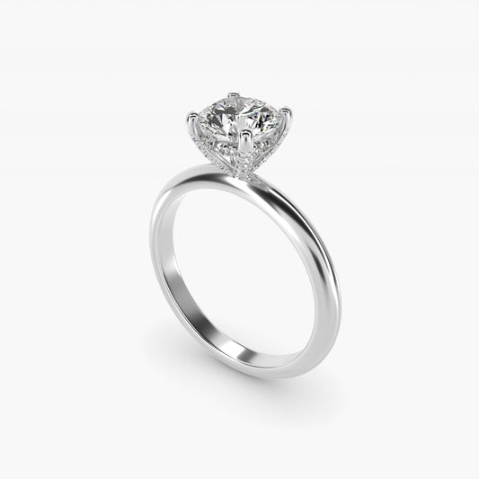 Solitaire Engagement Ring With PavŽ Basket In Platinum By James Allen - Round Center