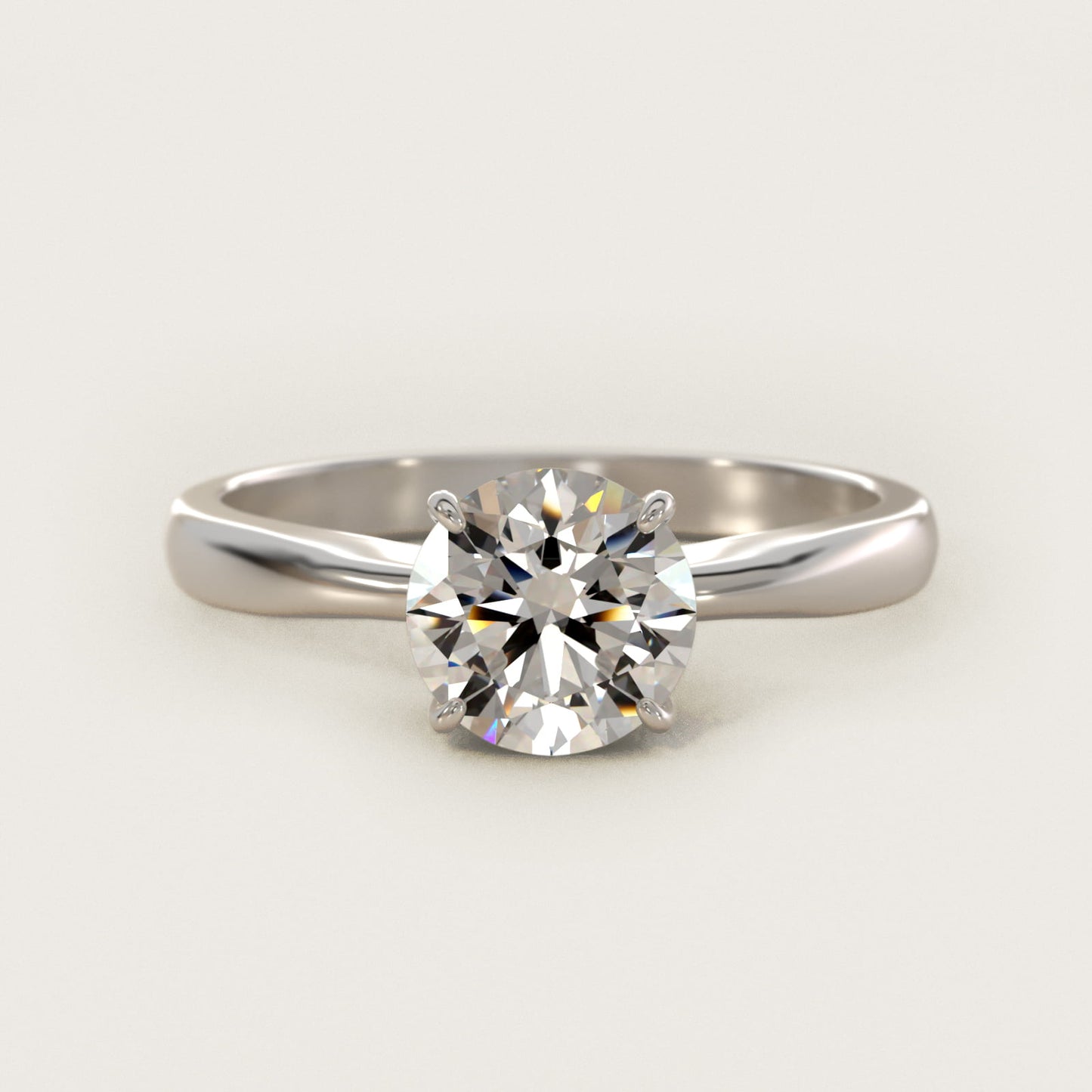 Solitaire Engagement Ring With Wire Basket In Platinum By James Allen - Round Center