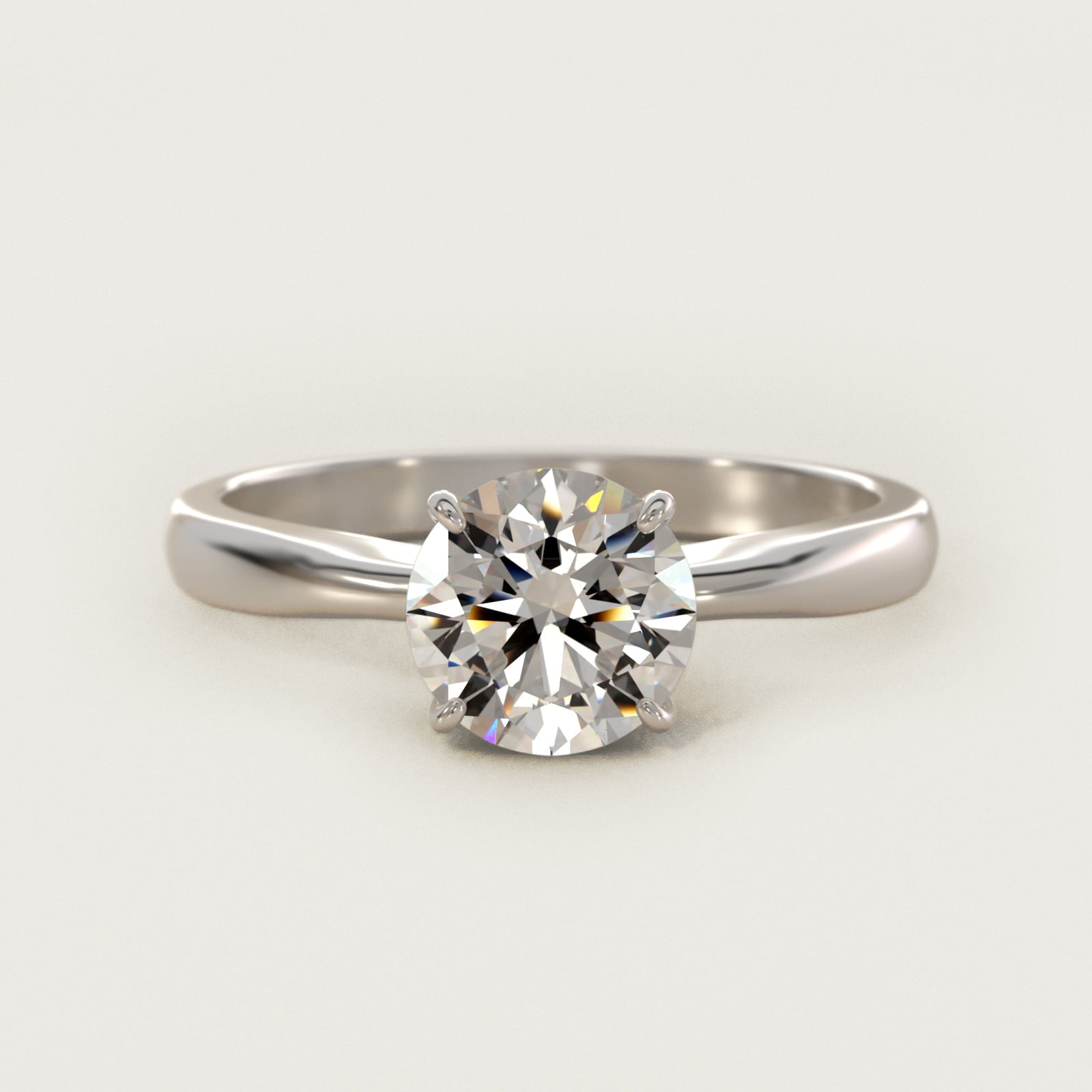 Solitaire Engagement Ring With Wire Basket In Platinum By James Allen - Round Center