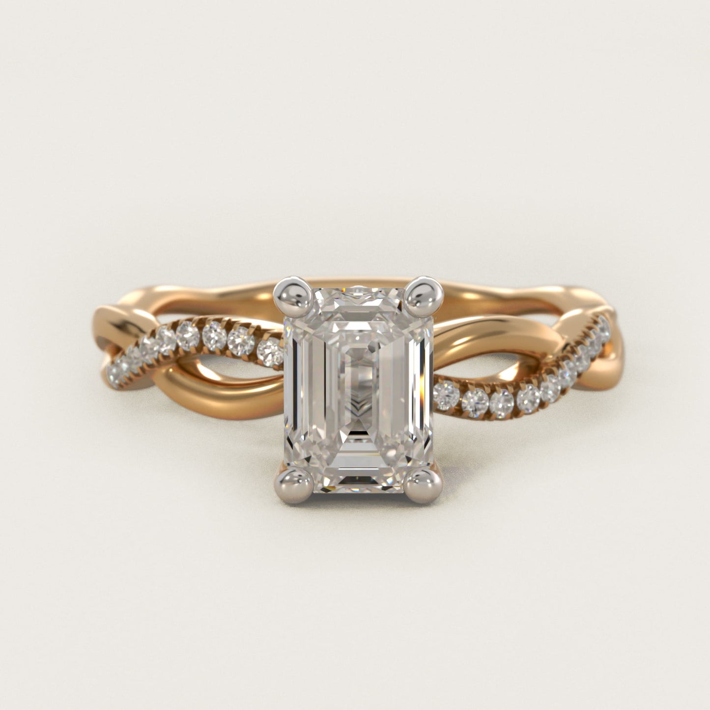 Solo Infinity Diamond PavŽ Engagement Ring In 18k Yellow Gold By James Allen - Emerald Center