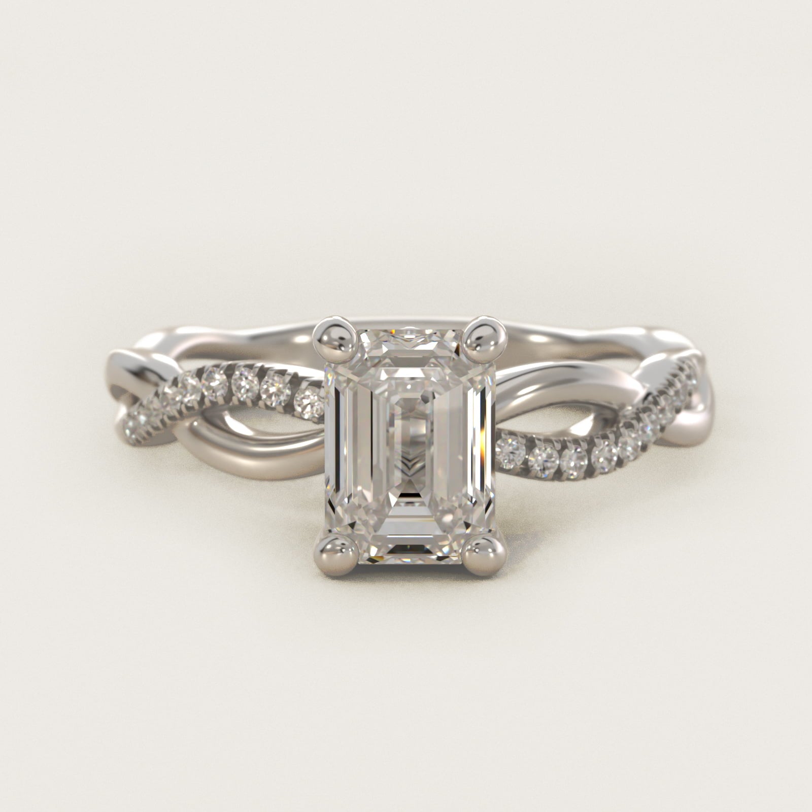 Solo Infinity Diamond PavŽ Engagement Ring In Platinum By James Allen - Emerald Center