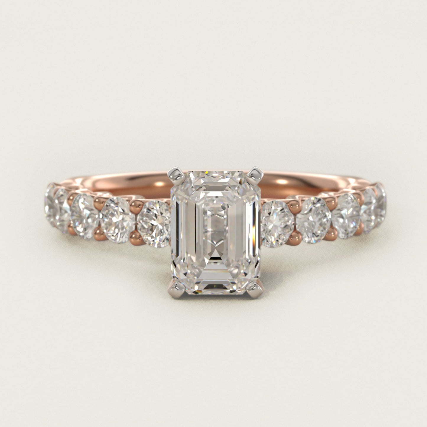 Tessere Diamond Engagement Ring in 14k Rose Gold (5/8 ct. tw.) - Emerald Center