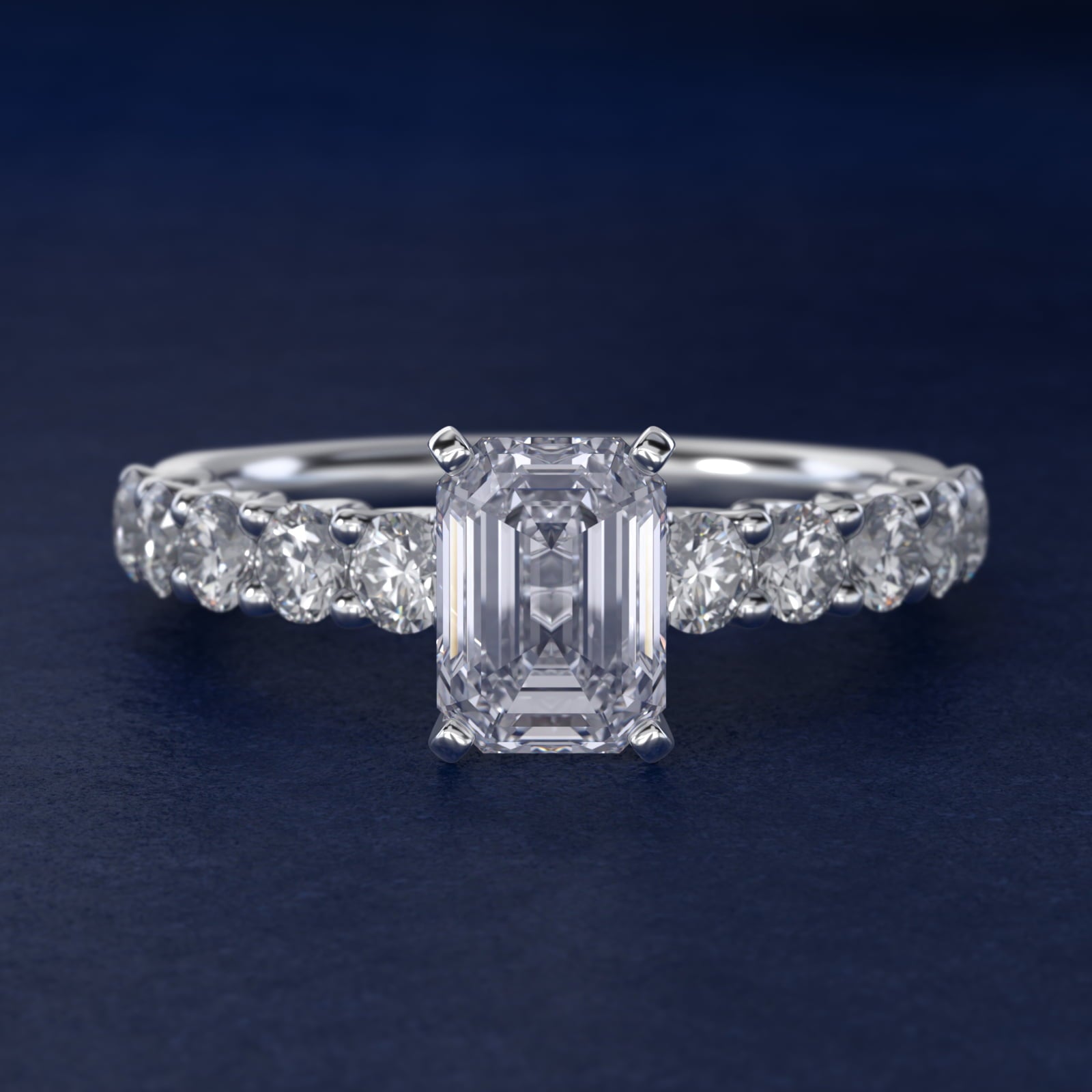 Tessere Diamond Engagement Ring in 14k White Gold (5/8 ct. tw.) - Emerald Center