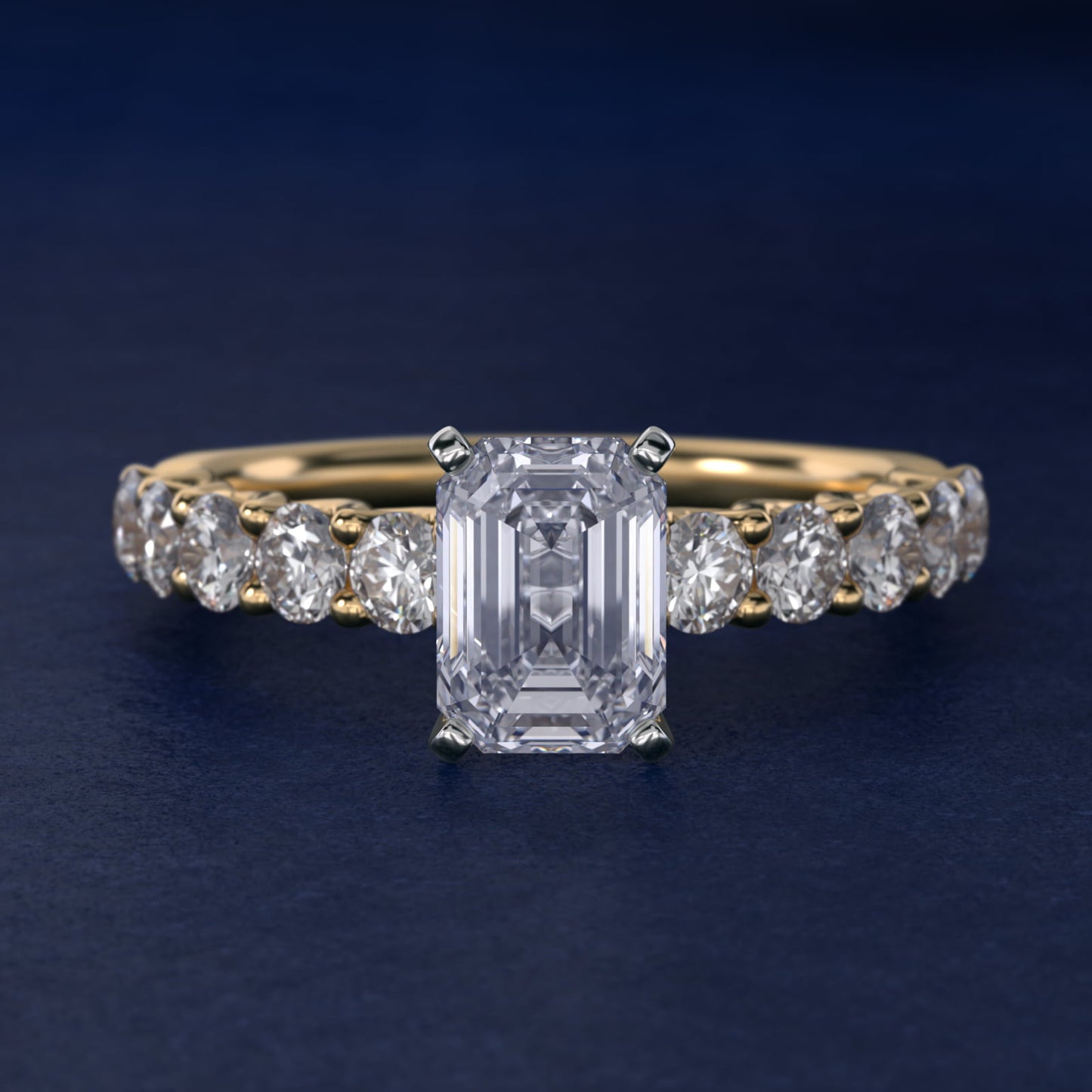 Tessere Diamond Engagement Ring in 14K Yellow Gold (5/8 ct. tw.) - Emerald Center