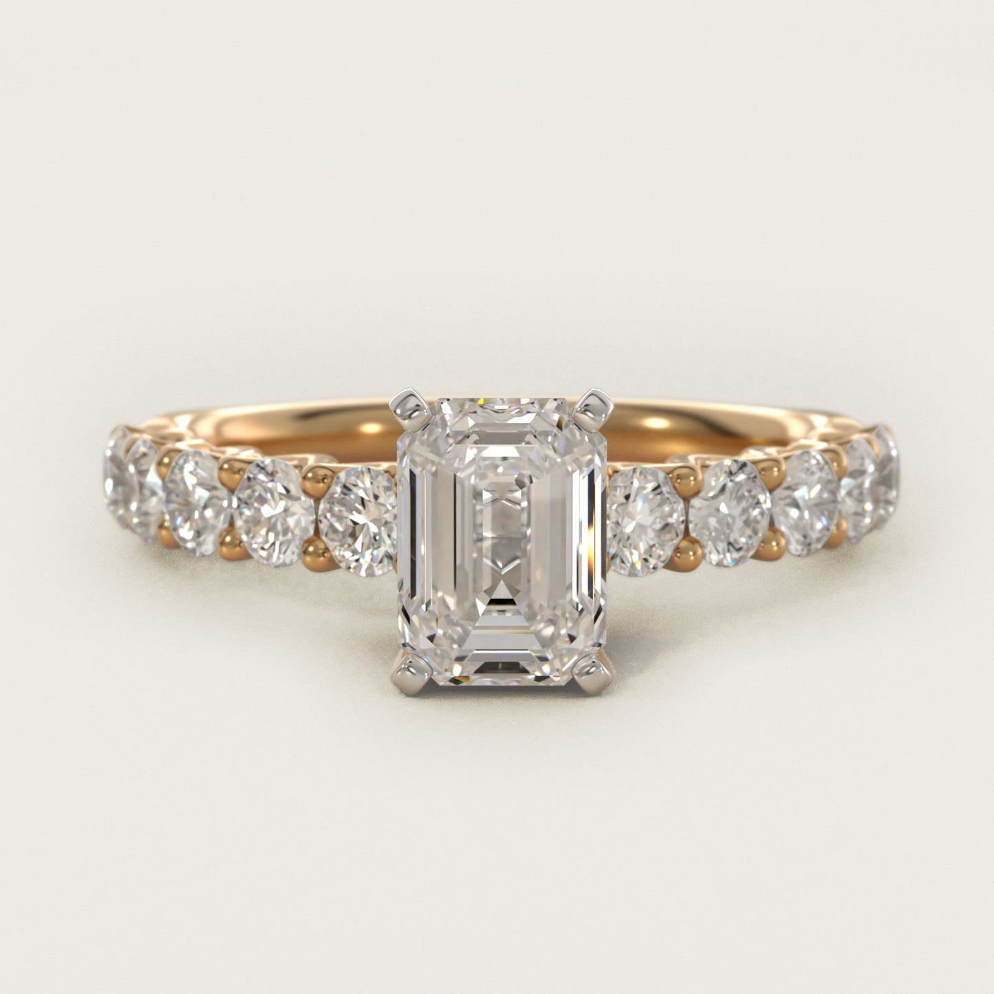 Tessere Diamond Engagement Ring in 14K Yellow Gold (5/8 ct. tw.) - Emerald Center