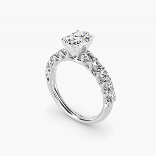 Tessere Diamond Engagement Ring in Platinum (5/8 ct. tw.) - Oval Center