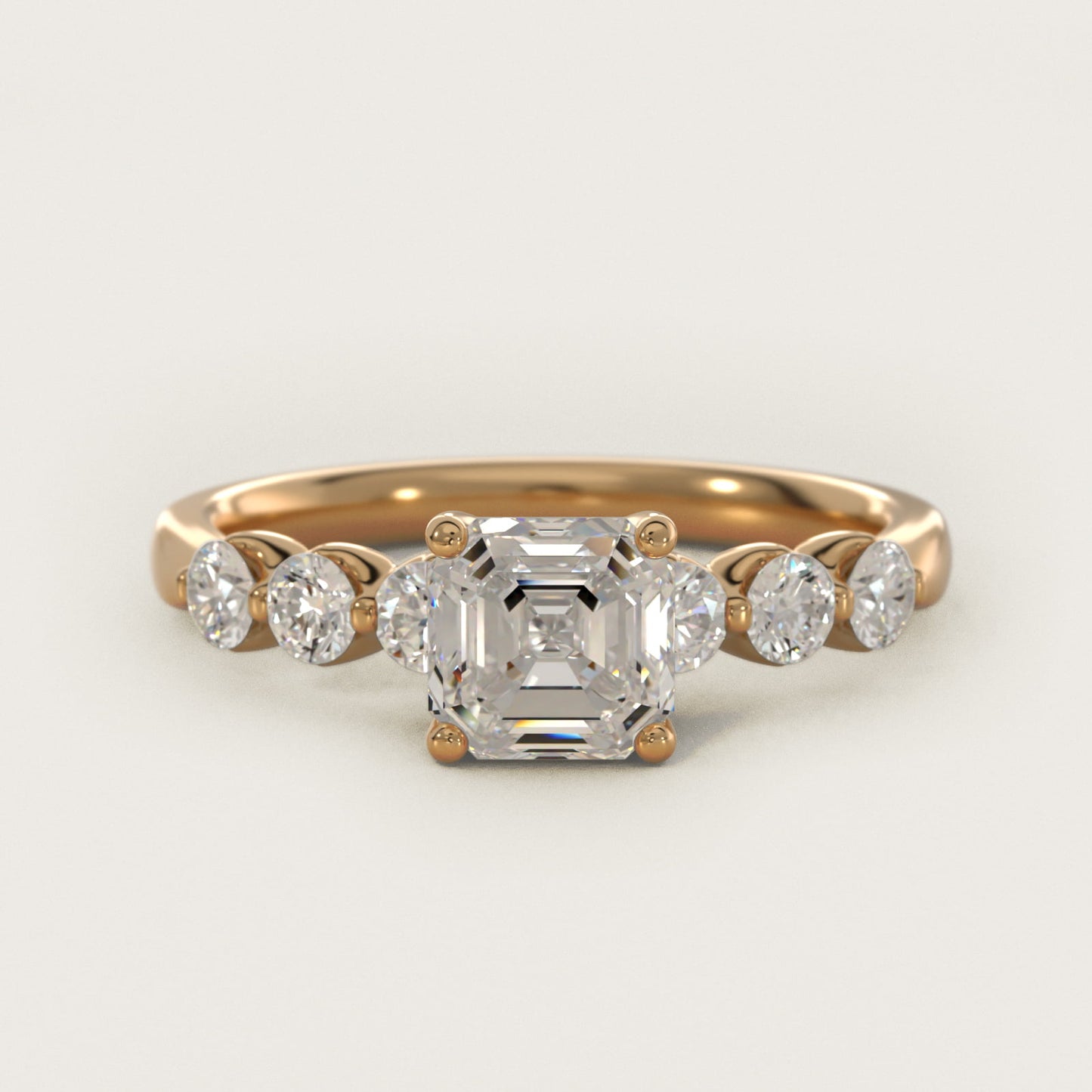 The Gallery Collection™ Floating Diamond Engagement Ring in 18k Yellow Gold (1/3 ct. tw.) - Asscher Center