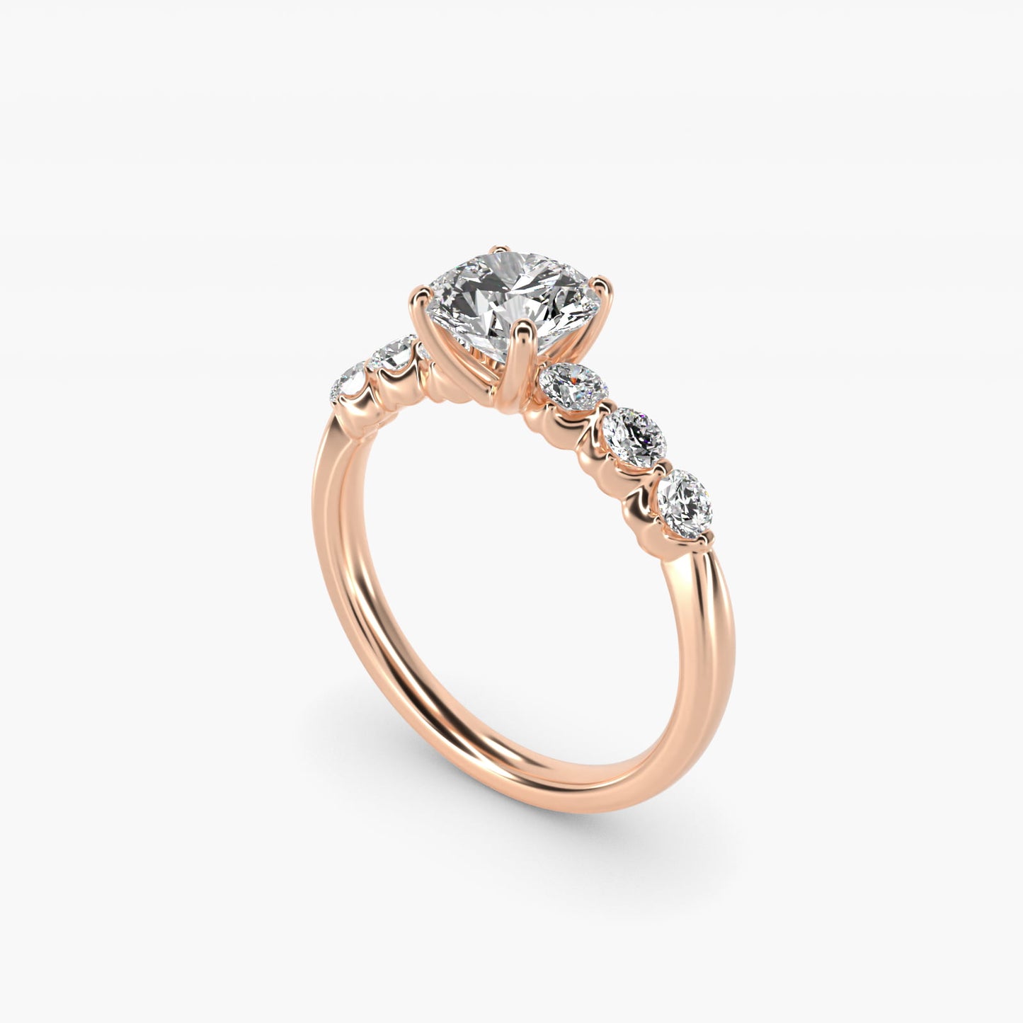The Gallery Collection™ Floating Diamond Engagement Ring in 14k Rose Gold (1/3 ct. tw.) - Round Center