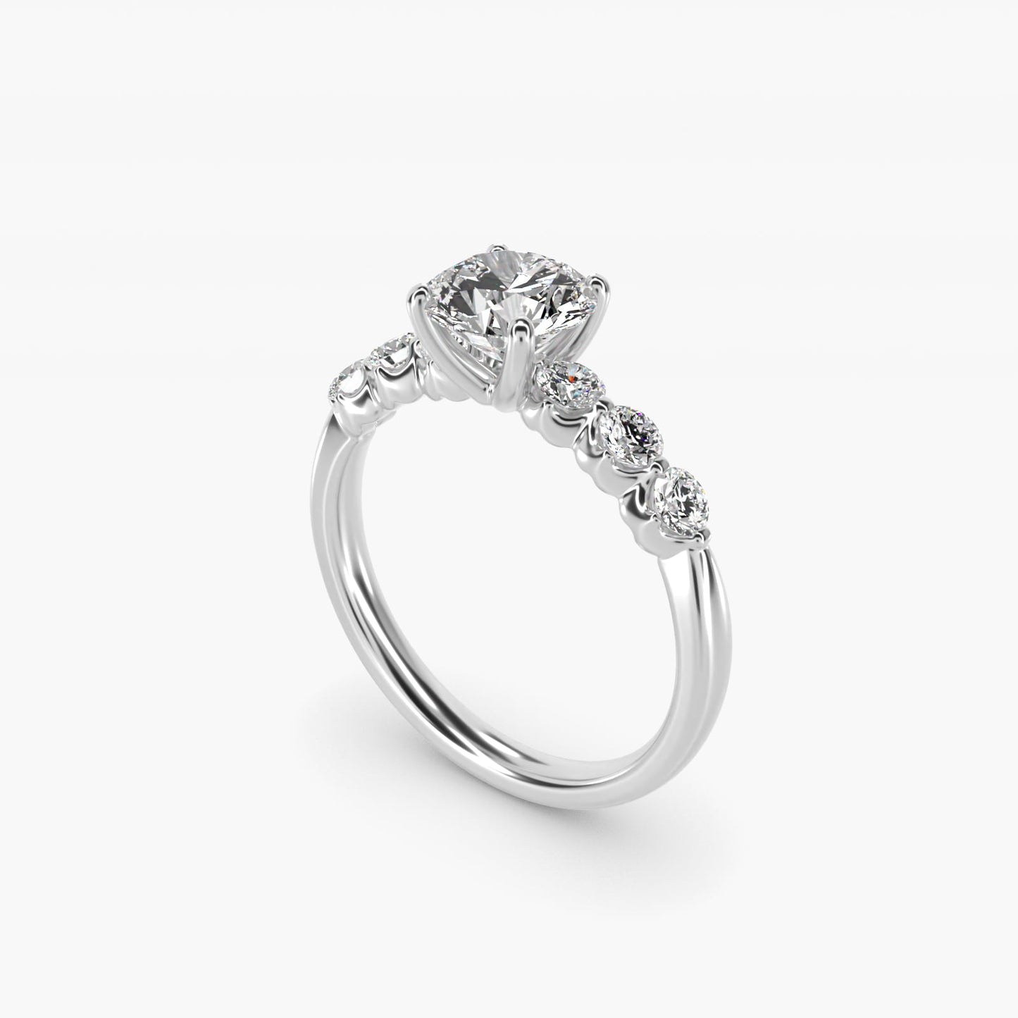 The Gallery Collection™ Floating Diamond Engagement Ring in 14k White Gold (1/3 ct. tw.) - Round Center