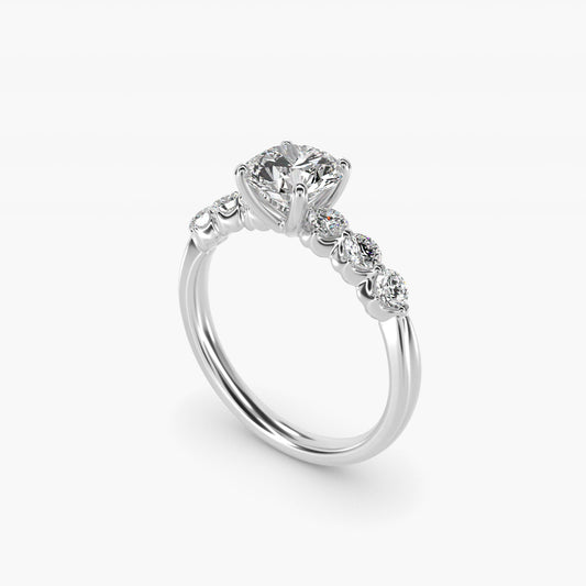 The Gallery Collection™ Floating Diamond Engagement Ring in 14k White Gold (1/3 ct. tw.) - Round Center