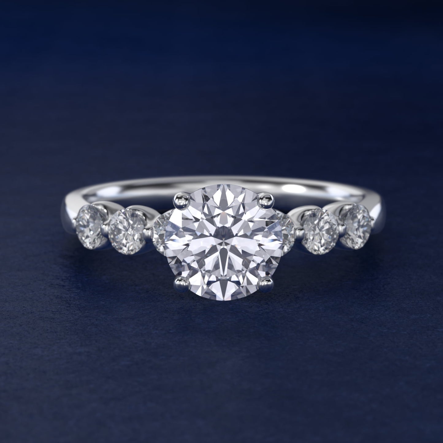 The Gallery Collection™ Floating Diamond Engagement Ring in 14k White Gold (1/3 ct. tw.) - Round Center