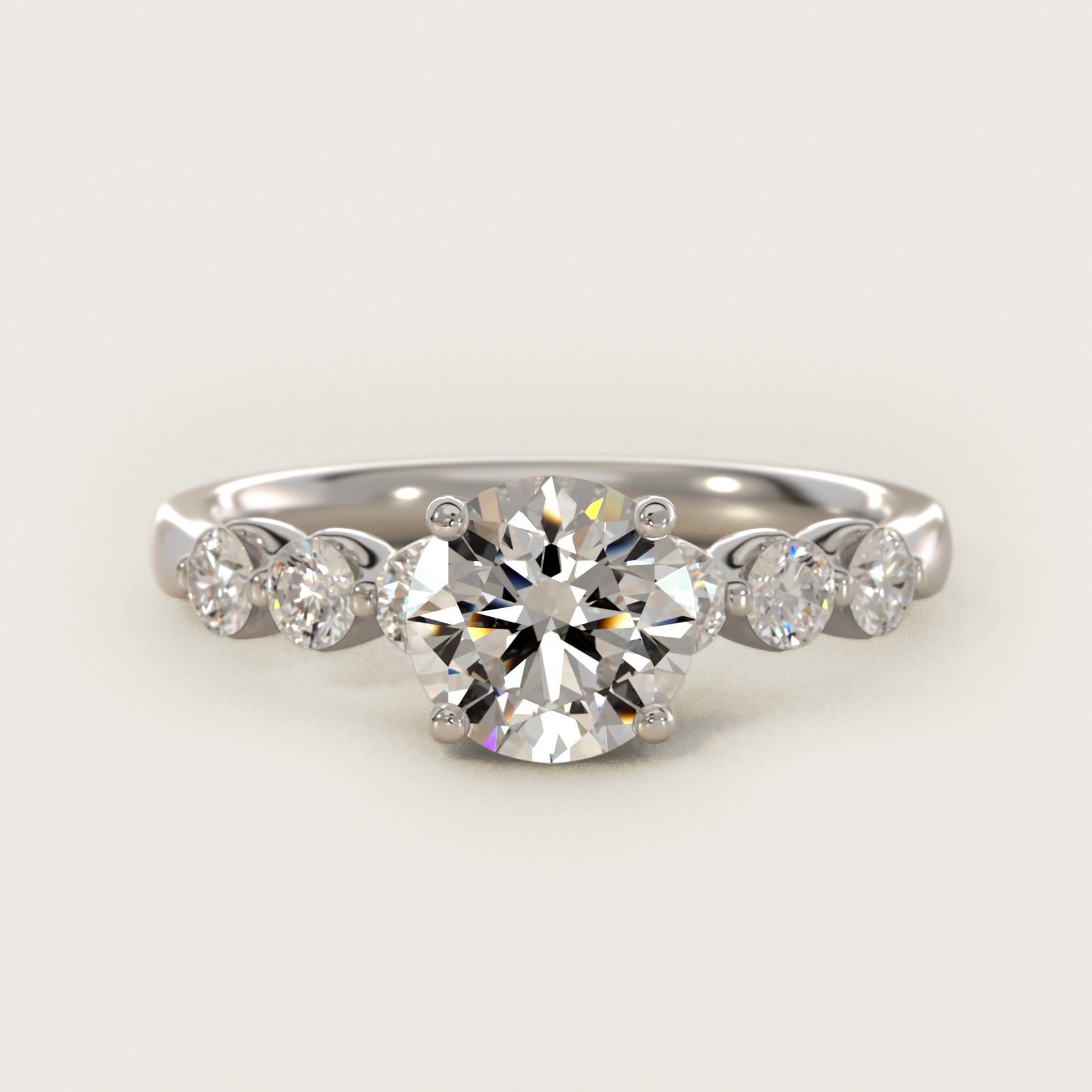 The Gallery Collection™ Floating Diamond Engagement Ring in 14k White Gold (1/3 ct. tw.) - Round Center