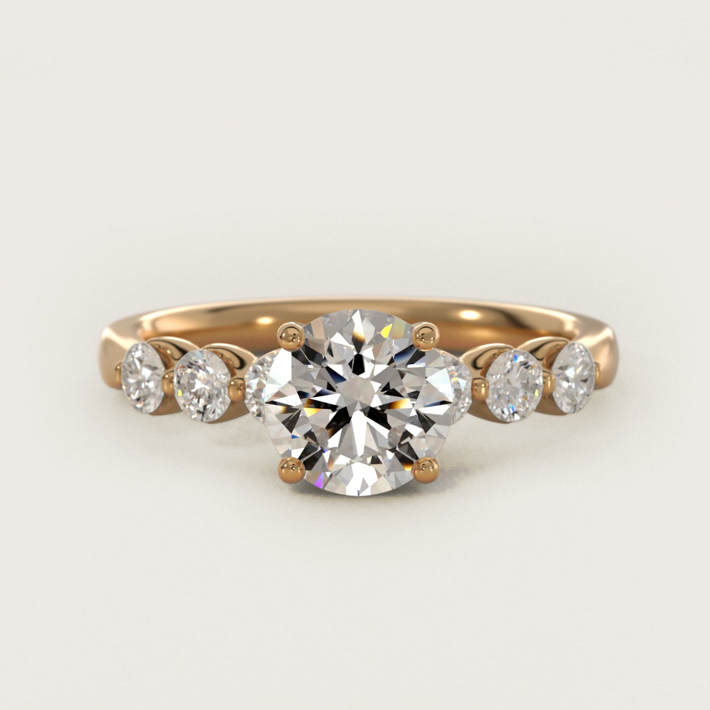 The Gallery Collection™ Floating Diamond Engagement Ring in 18k Yellow Gold (1/3 ct. tw.) - Round Center