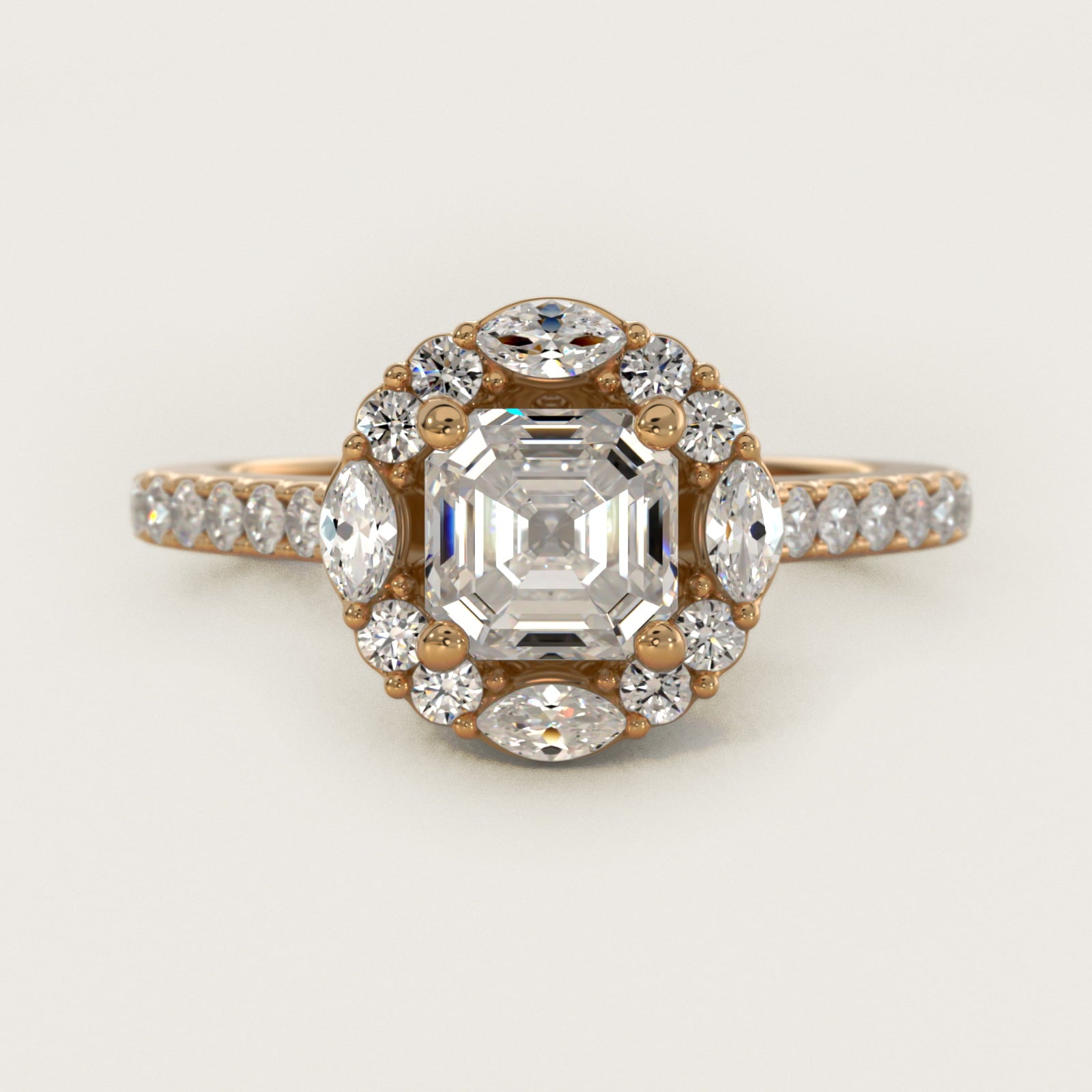 The Ritz Oval Halo Diamond Engagement Ring in 14K Yellow Gold (1/2 ct. tw.) - Asscher Center