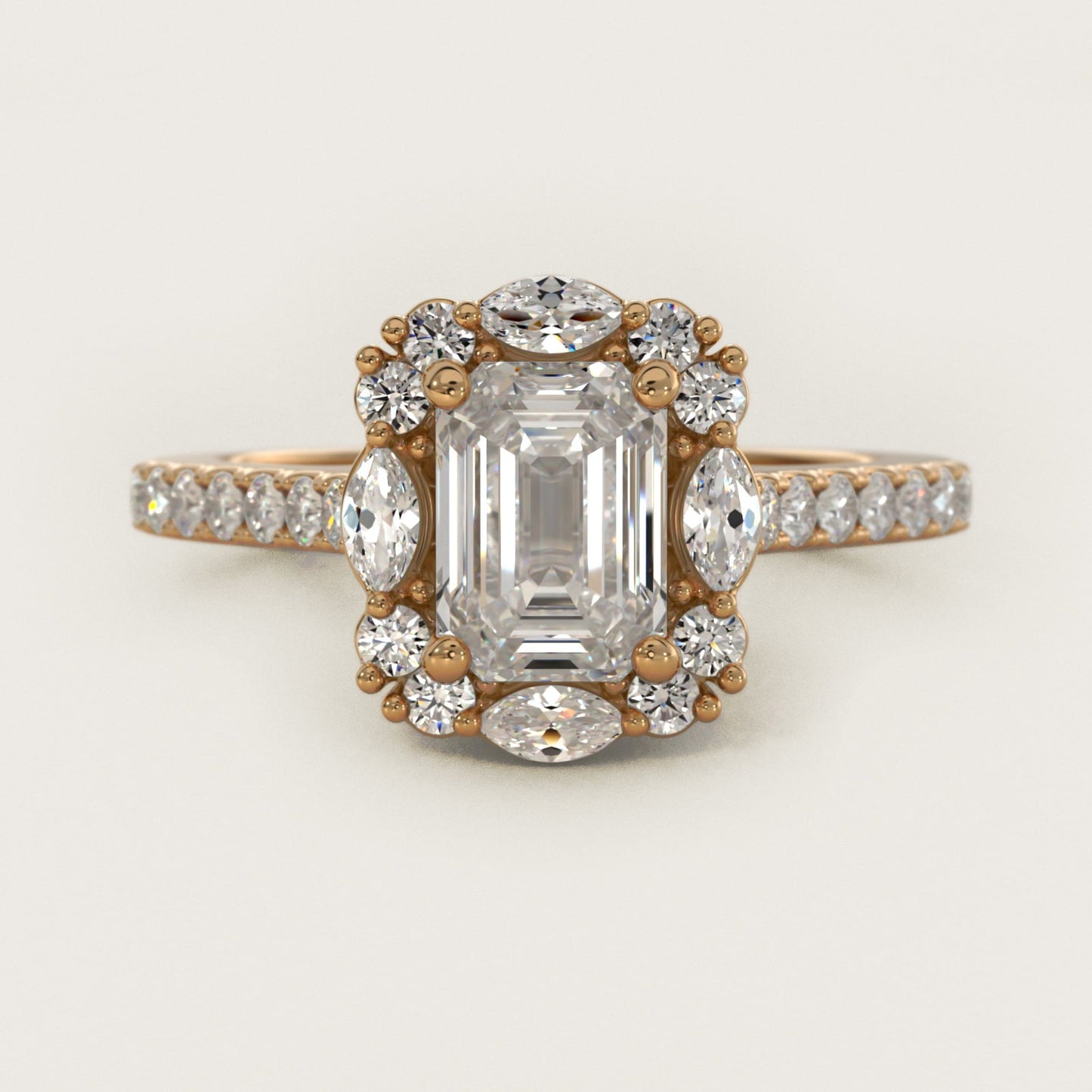 The Ritz Oval Halo Diamond Engagement Ring in 18k Yellow Gold (1/2 ct. tw.) - Emerald Center
