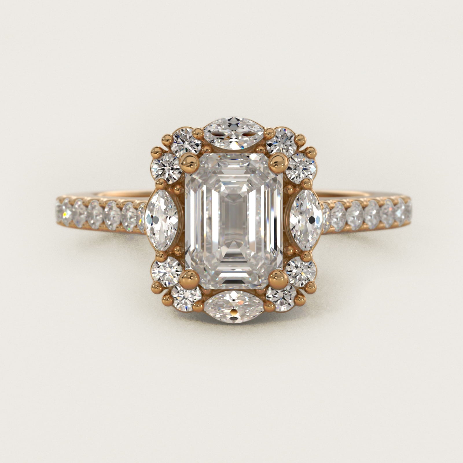 The Ritz Oval Halo Diamond Engagement Ring in 18k Yellow Gold (1/2 ct. tw.) - Emerald Center