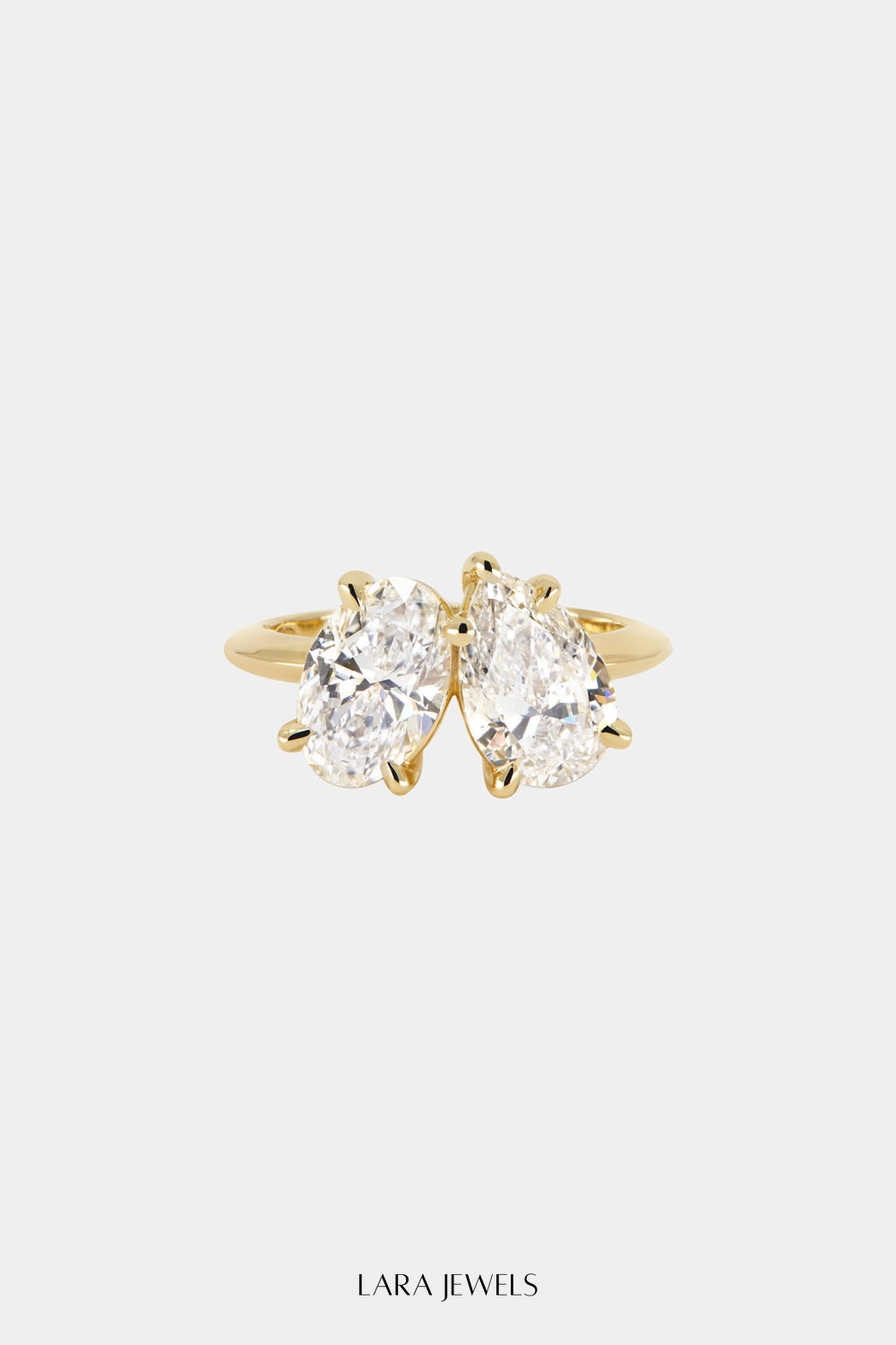 Toi Et Moi Ring 18K Gold - Front view