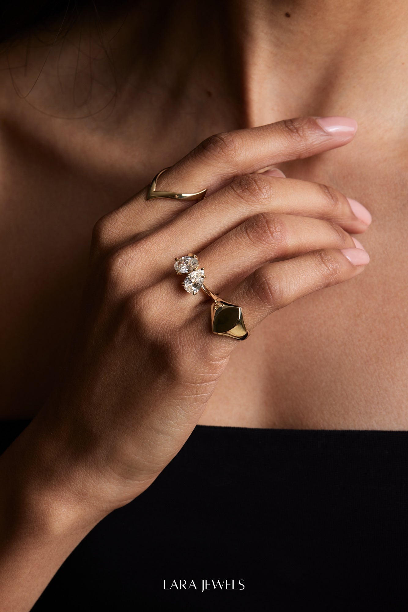 Toi Et Moi Ring 18K Gold - Detail