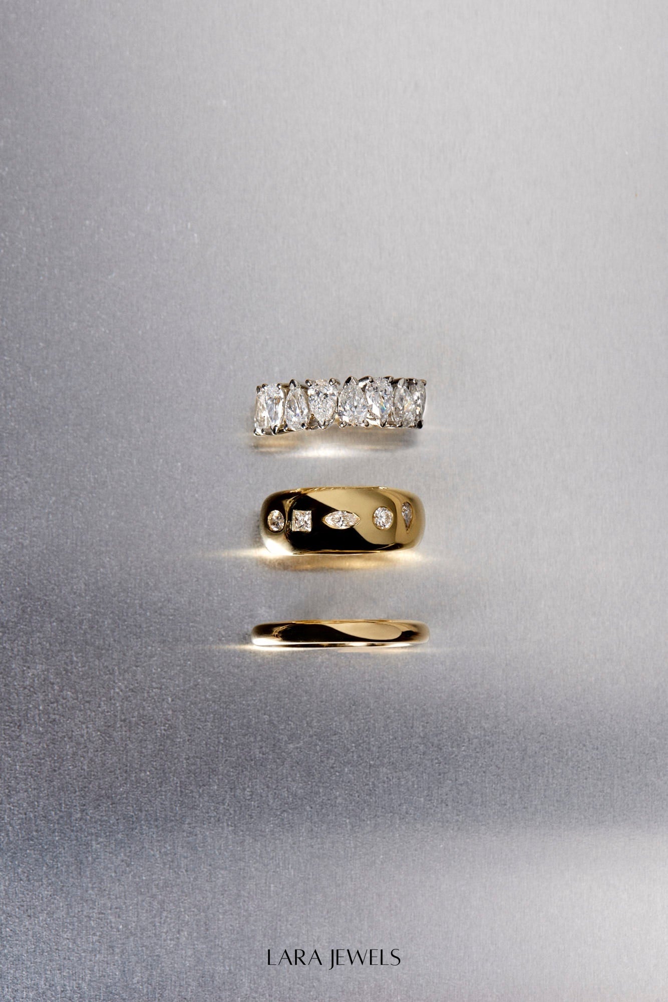 Verona Diamond Band 18K Yellow Gold - Back view