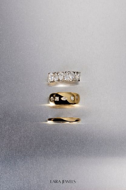 Verona Diamond Band 18K Yellow Gold - Back view