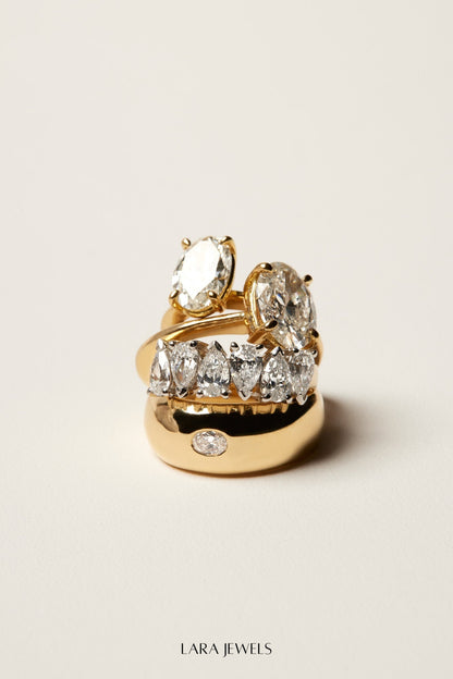 Verona Diamond Band 18K Yellow Gold - Detail view