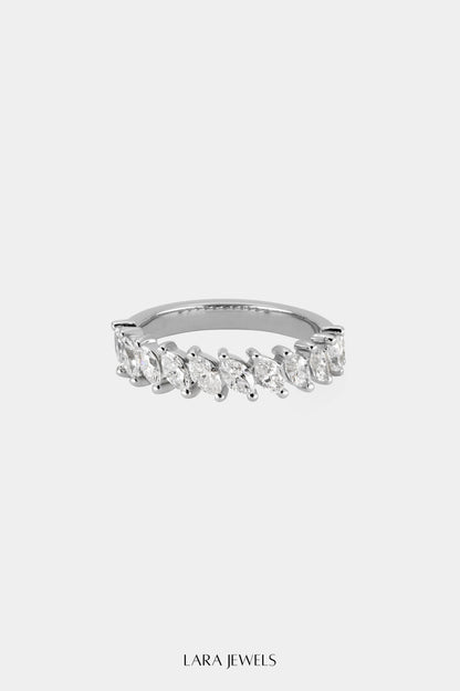 Violet Diamond Ring 18K White Gold - Front view