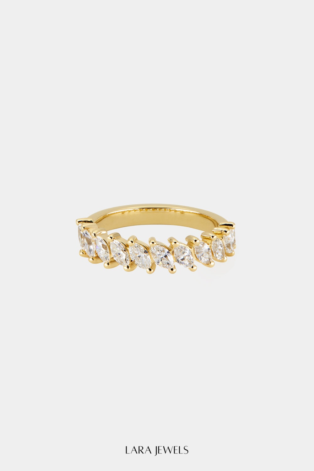 Violet Diamond Ring 18K Yellow Gold - Front view